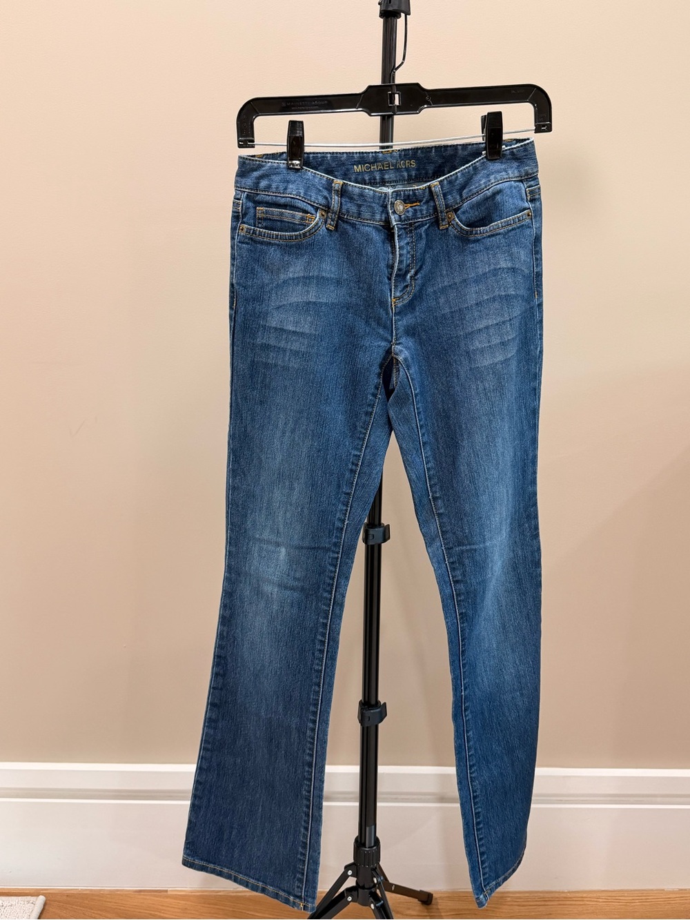 Michael Kors Women's Medium Blue Straight-Leg Jeans